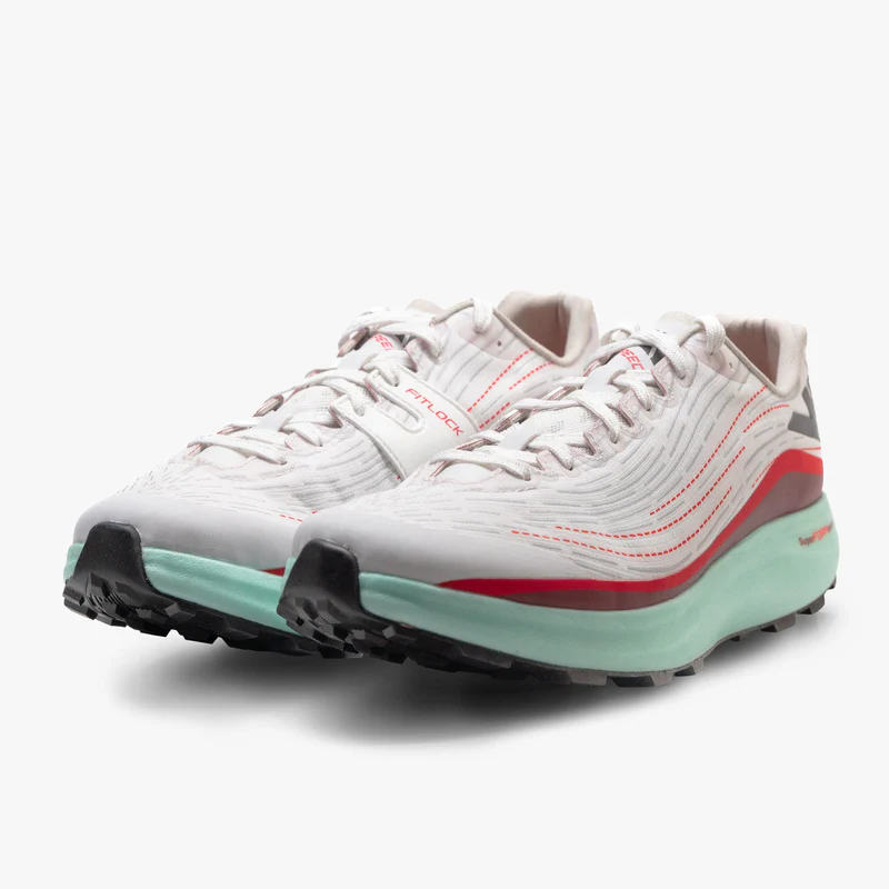 VJ Sport Lightspeed Unisex Trail Running Shoe in White/Red-4